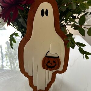 Halloween Ghost Wooden Decor